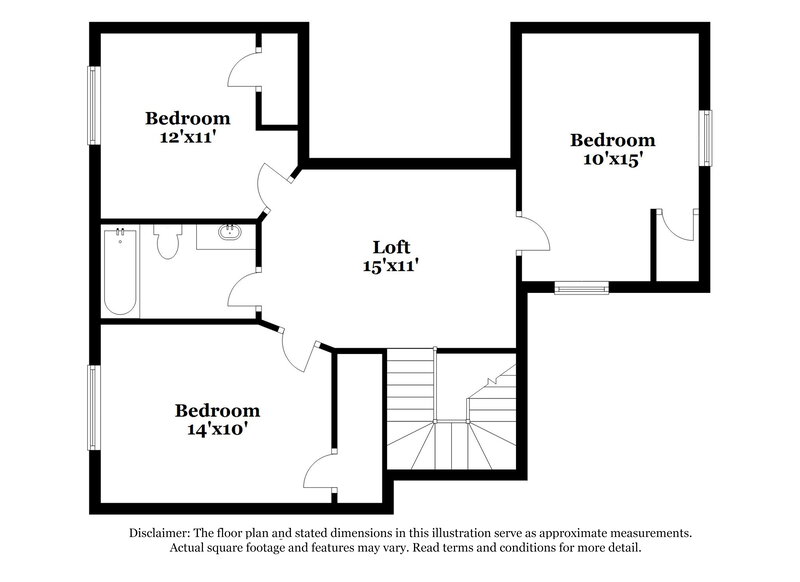 2,550/Mo, 2413 Claremont Dr Grand Prairie, TX 75052 Floorplan View