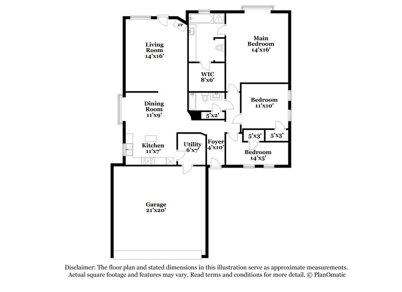 2,140/Mo, 6220 Claire Dr Fort Worth, TX 76131 Floor Plan View