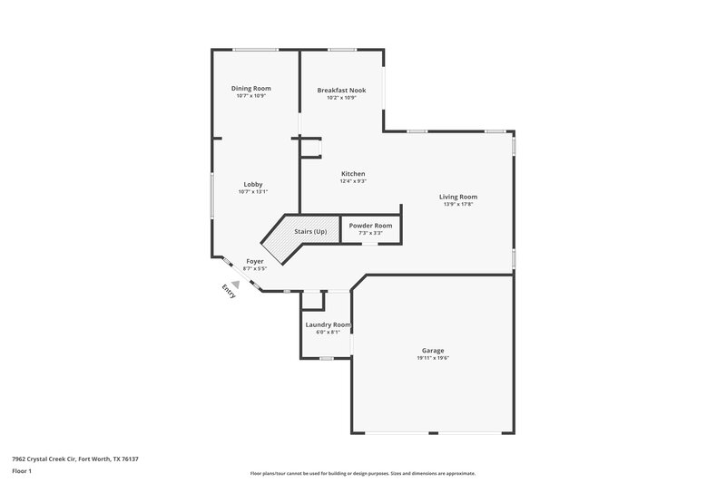 2,600/Mo, 7962 Crystal Creek Cir Fort Worth, TX 76137 Floor Plan View