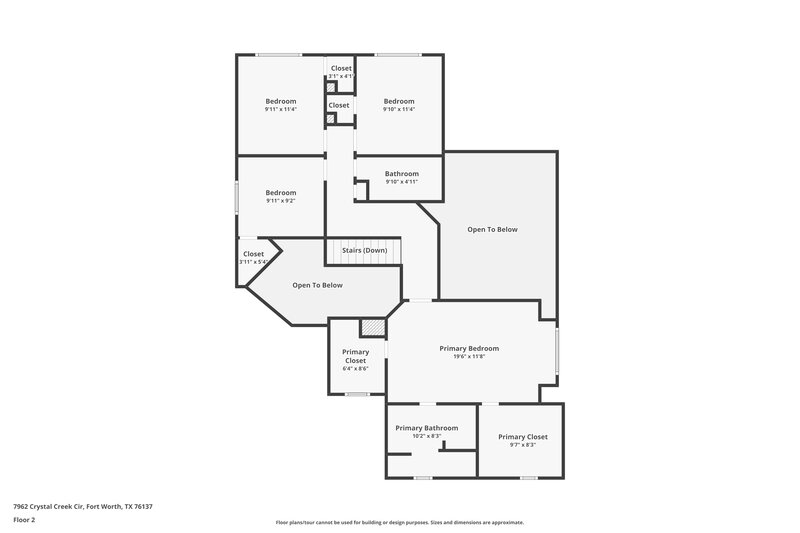 2,600/Mo, 7962 Crystal Creek Cir Fort Worth, TX 76137 Floor Plan View 2