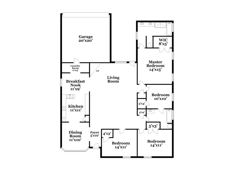 2,595/Mo, 2708 Austin Dr Mesquite, TX 75181 Floor Plan View