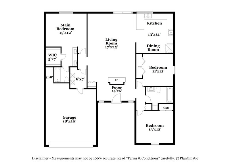 2,350/Mo, 1310 Clark Trail Grand Prairie, TX 75052 Floor Plan View