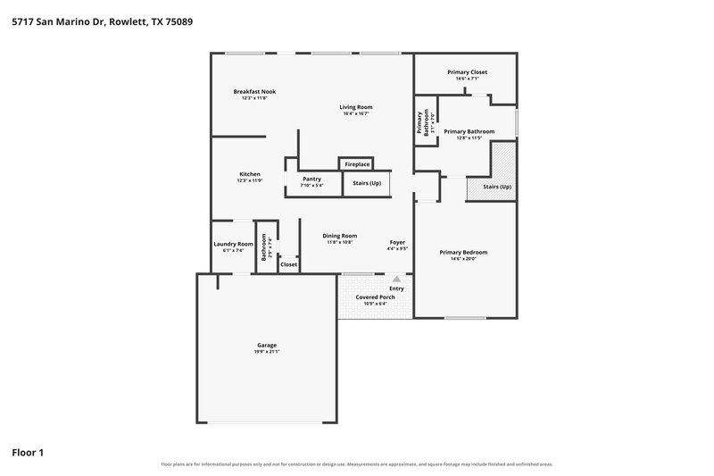 0/Mo, 5717 San Marino Dr Rowlett, TX 75089 Floor Plan View