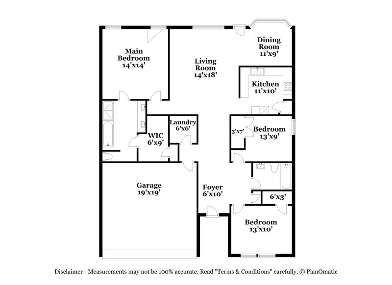 2,100/Mo, 12208 Rolling Ridge Dr Burleson, TX 76028 Floor Plan View