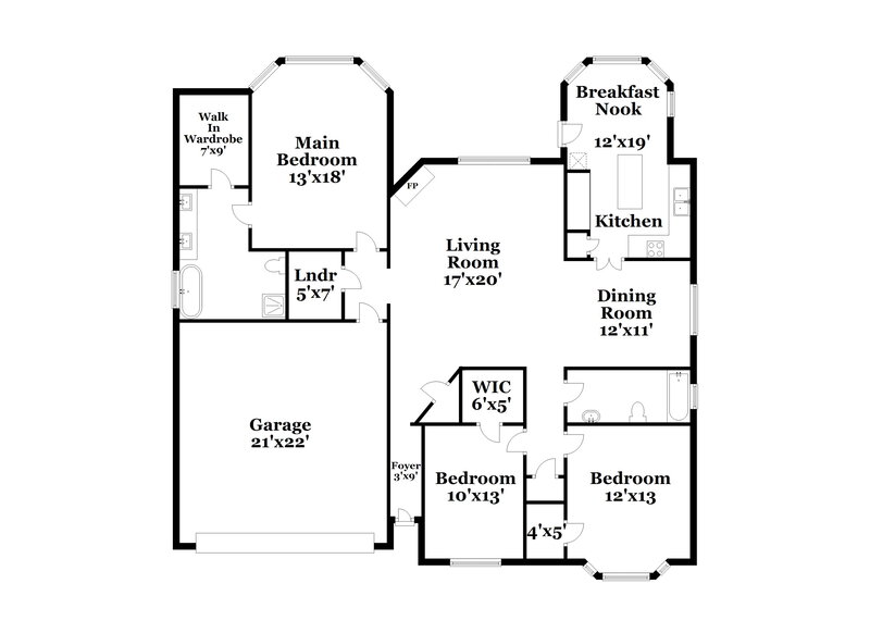 2,710/Mo, 6729 Greenleaf Dr North Richland Hills, TX 76182 Floor Plan View