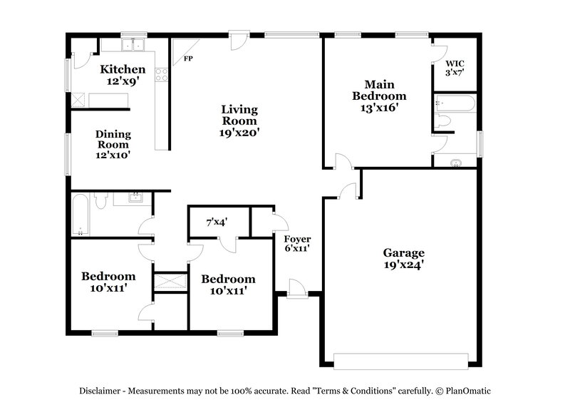 1,700/Mo, 3012 Creekwood Ln Fort Worth, TX 76123 Floor Plan View