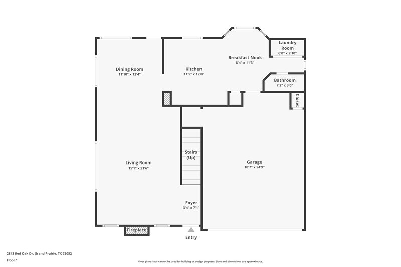 2,565/Mo, 2843 Red Oak Dr Grand Prairie, TX 75052 Floor Plan View
