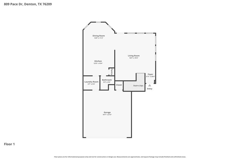 2,290/Mo, 809 Pace Dr Denton, TX 76209 Floor Plan View