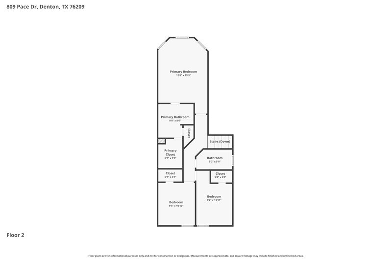2,290/Mo, 809 Pace Dr Denton, TX 76209 Floor Plan View 2