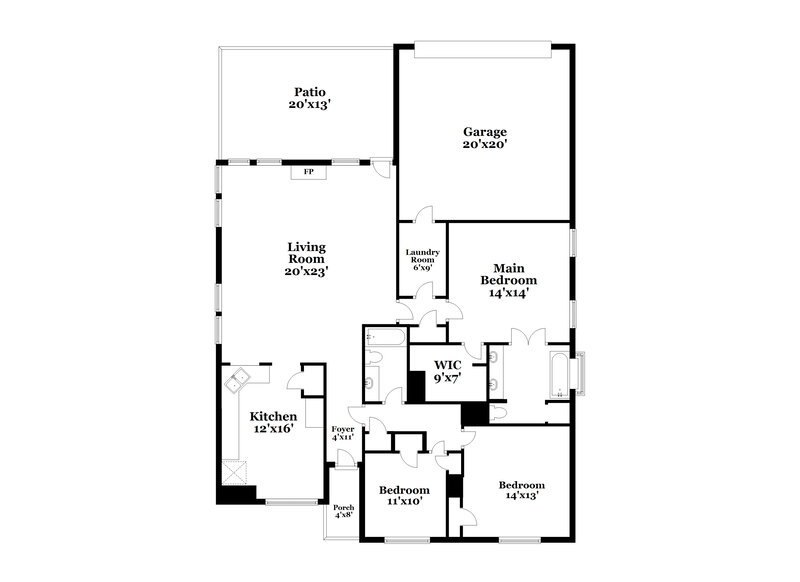 2,370/Mo, 3705 Smartt St Rowlett, TX 75088 Floor Plan View