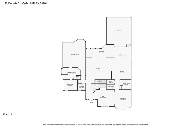 3,065/Mo, 113 Dennis Dr Cedar Hill, TX 75104 Floor Plan View