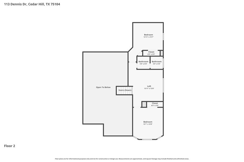 3,065/Mo, 113 Dennis Dr Cedar Hill, TX 75104 Floor Plan View 2