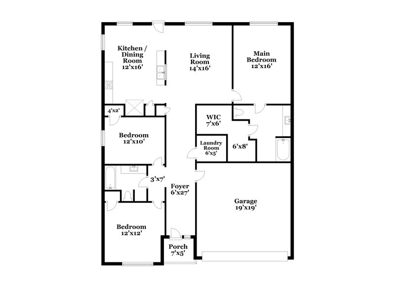2,440/Mo, 2801 Silver Sage Dr Denton, TX 76209 Floor Plan View