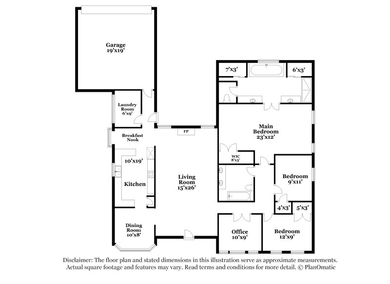 2,240/Mo, 708 Brees Dr Desoto, TX 75115 Floor Plan View