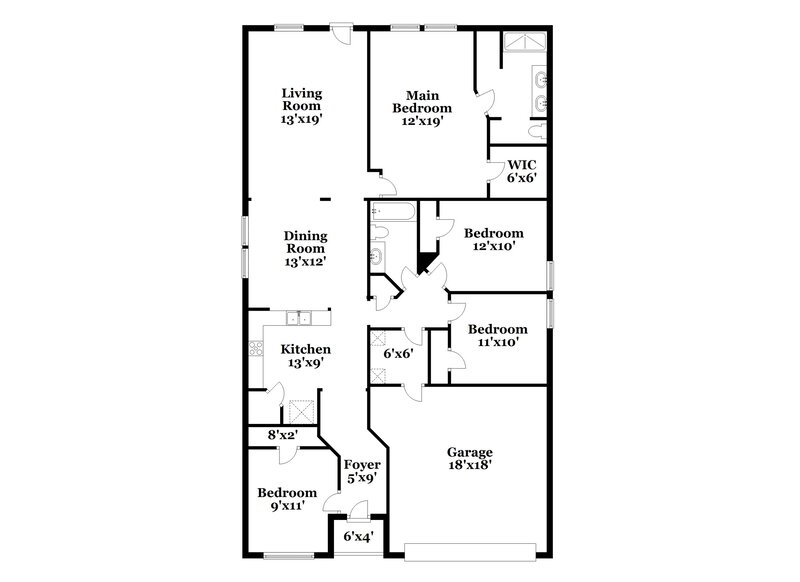 2,160/Mo, 902 Platinum Dr Princeton, TX 75407 Floor Plan View