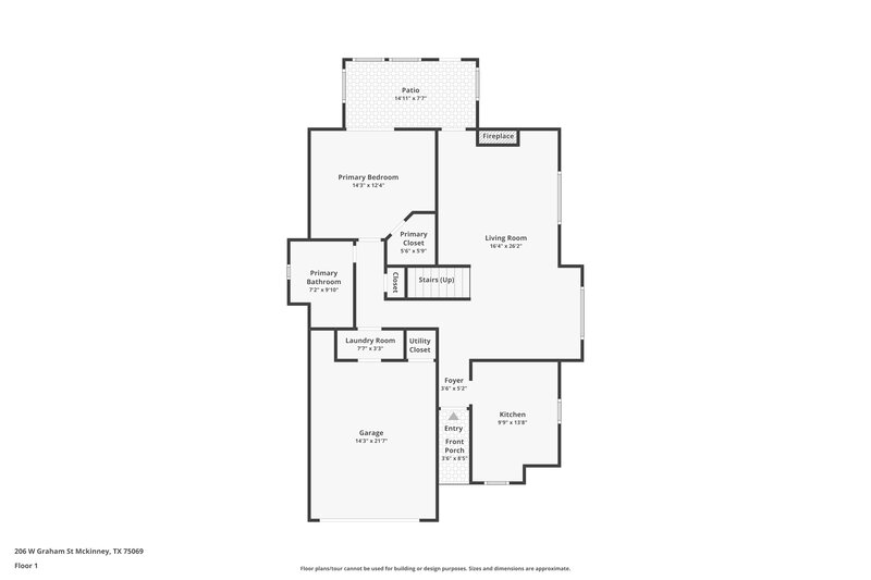 2,760/Mo, 206 W Graham St McKinney, TX 75069 Floor Plan View