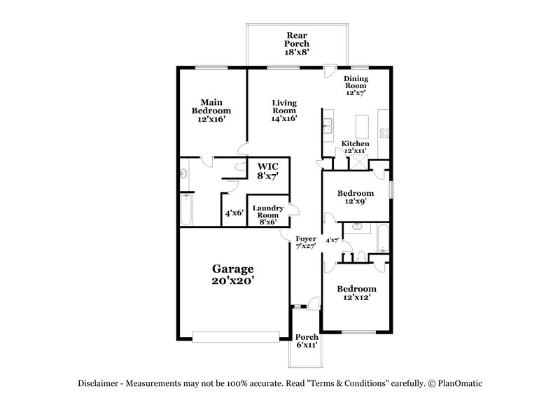 2,540/Mo, 2716 Aspen Hill Dr Denton, TX 76209 Floor Plan View