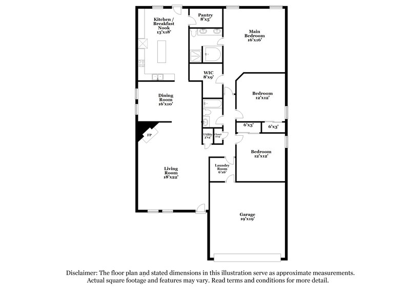 2,170/Mo, 4407 Cedar Crest Dr McKinney, TX 75070 Floor Plan View
