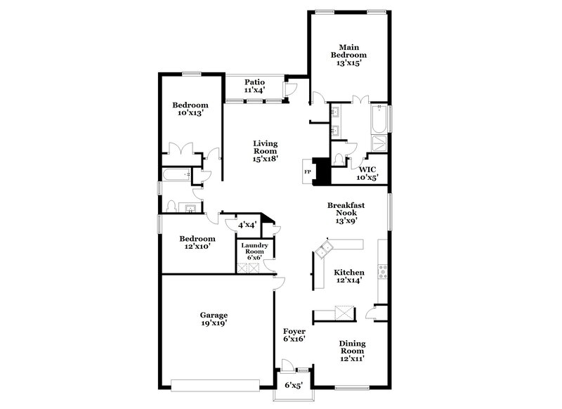 2,470/Mo, 824 Blackhawk Dr Princeton, TX 75407 Floor Plan View