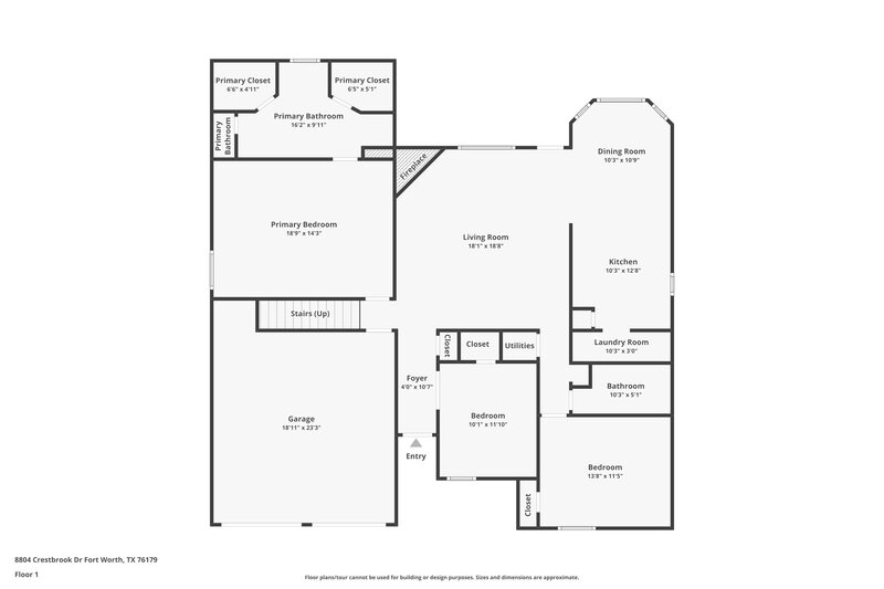 2,735/Mo, 8804 Crestbrook Dr Fort Worth, TX 76179 Floor Plan View