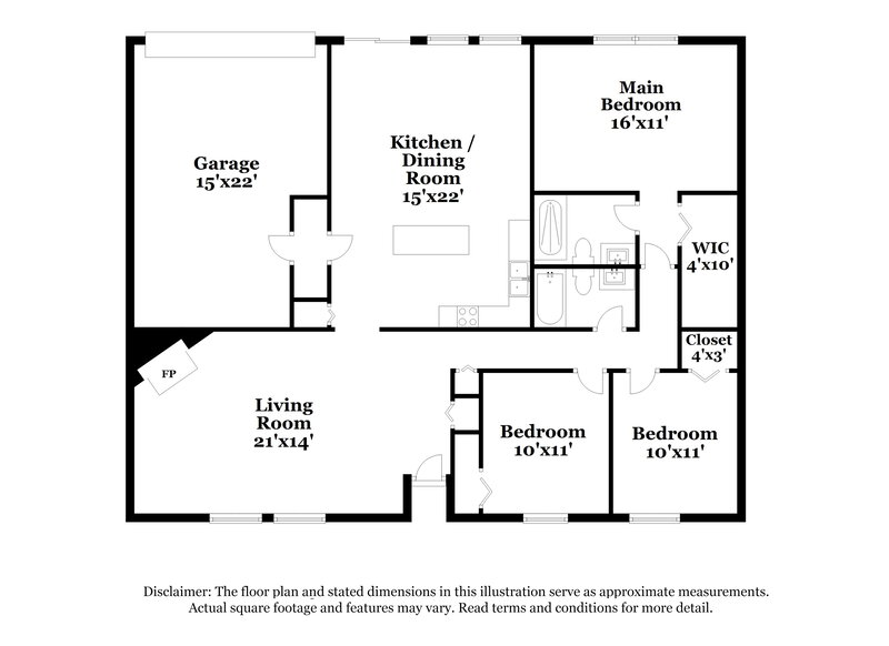 2,130/Mo, 1208 Grinnel Dr Mesquite, TX 75150 Floor Plan View