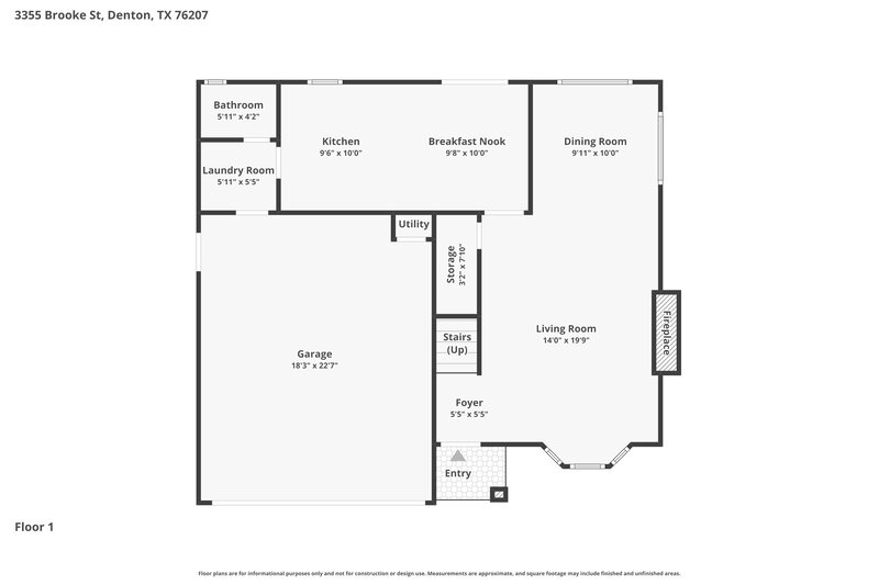 2,225/Mo, 3355 Brooke St Denton, TX 76207 Floor Plan View