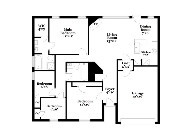 2,165/Mo, 1417 Embercrest Dr Midlothian, TX 76065 Floor Plan View