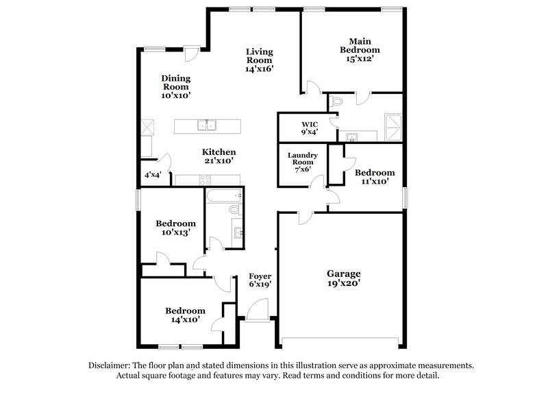 2,075/Mo, 980 Alton Dr Aubrey, TX 76227 Floorplan View