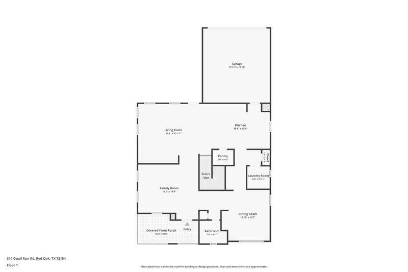 2,190/Mo, 310 Quail Run Rd Red Oak, TX 75154 Floor Plan View
