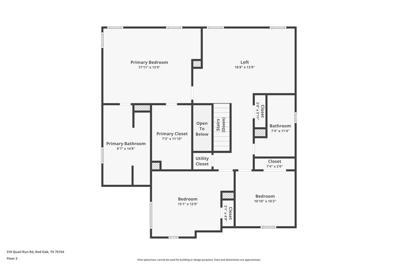 2,190/Mo, 310 Quail Run Rd Red Oak, TX 75154 Floor Plan View 2