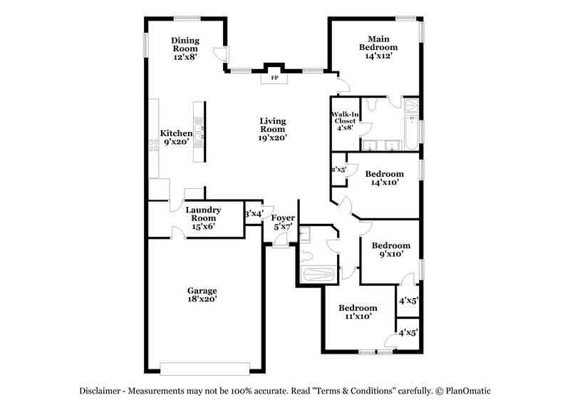 2,300/Mo, 304 Garrett St Burleson, TX 76028 Floor Plan View
