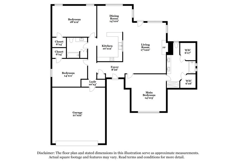 2,355/Mo, 5732 Bermuda Dr North Richland Hills, TX 76180 Floorplan View