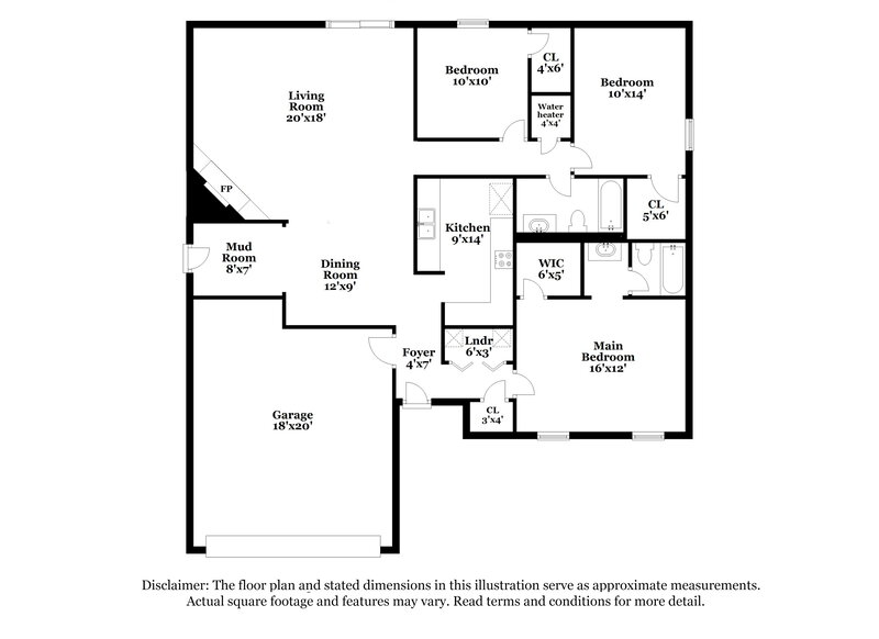 2,090/Mo, 7900 Bermejo Rd Fort Worth, TX 76112 Floor Plan View