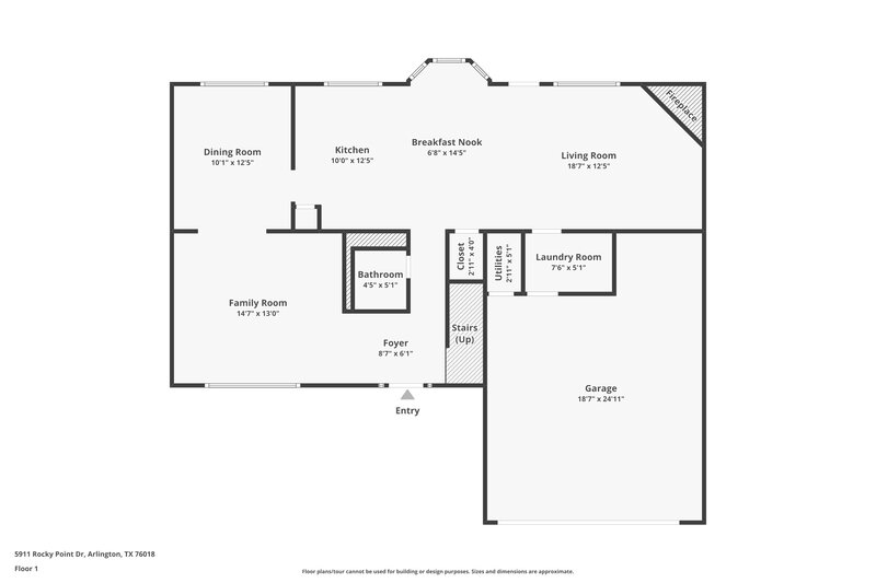 2,235/Mo, 5911 Rocky Point Dr Arlington, TX 76018 Floor Plan View
