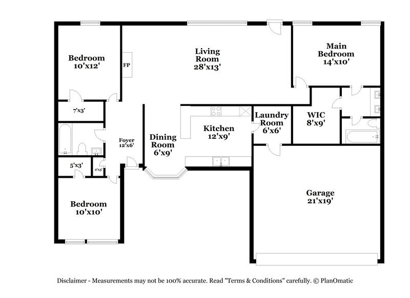 2,080/Mo, 6604 Glen Falls Dr Arlington, TX 76001 Floor Plan View