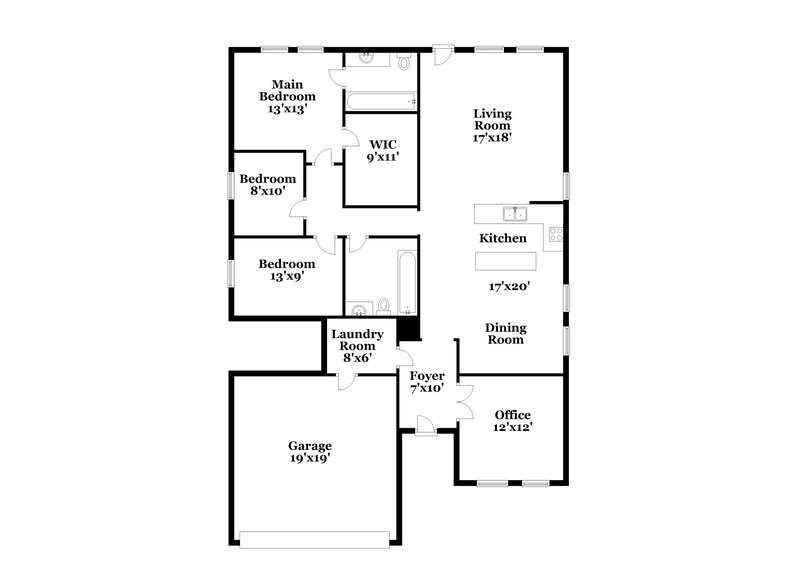 2,320/Mo, 1013 Dusty Palomino Dr Fort Worth, TX 76179 Floor Plan View