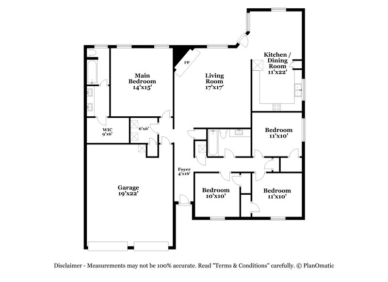 2,325/Mo, 206 Lemon Dr Arlington, TX 76018 Floor Plan View