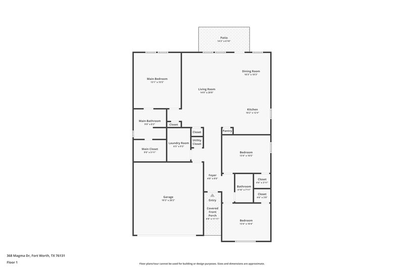 2,040/Mo, 368 Magma Dr Fort Worth, TX 76131 Floor Plan View