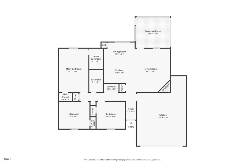 1,870/Mo, 753 Hampshire Dr Burleson, TX 76028 Floor Plan View
