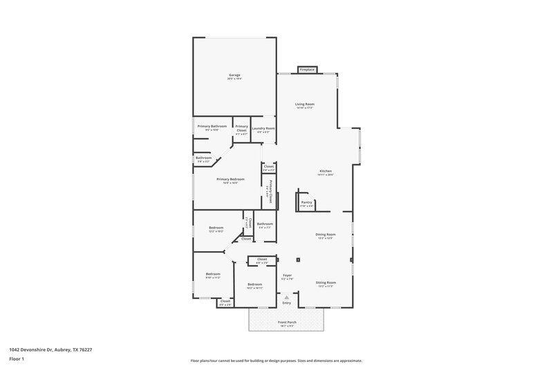 0/Mo, 1042 Devonshire Dr Providence Village, TX 76227 Floor Plan View