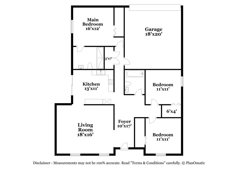 2,105/Mo, 9010 Millwood Dr, Rowlett, TX 75088 Floor Plan View