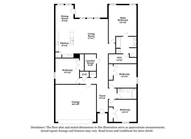 2,315/Mo, 1310 Acmite Ave Cross Roads, TX 76227 Floor Plan View
