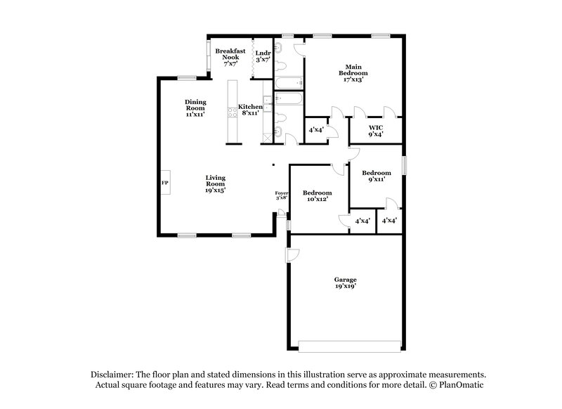 1,895/Mo, 3741 Misty Meadow Dr Fort Worth, TX 76133 Floor Plan View