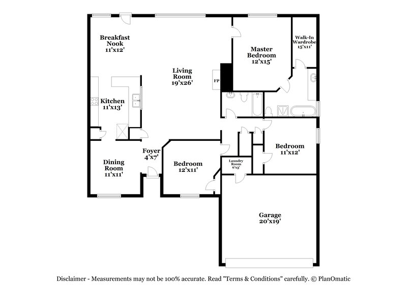2,200/Mo, 917 Hiawatha Ln Saginaw, TX 76131 Floor Plan View