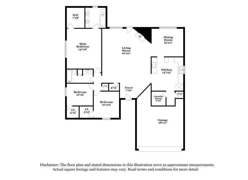 2,620/Mo, 2405 McKensie Ln Grand Prairie, TX 75052 Floor Plan View