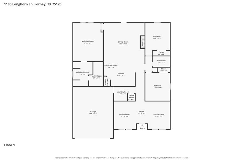 2,145/Mo, 1106 Longhorn Ln Forney, TX 75126 Floor Plan View