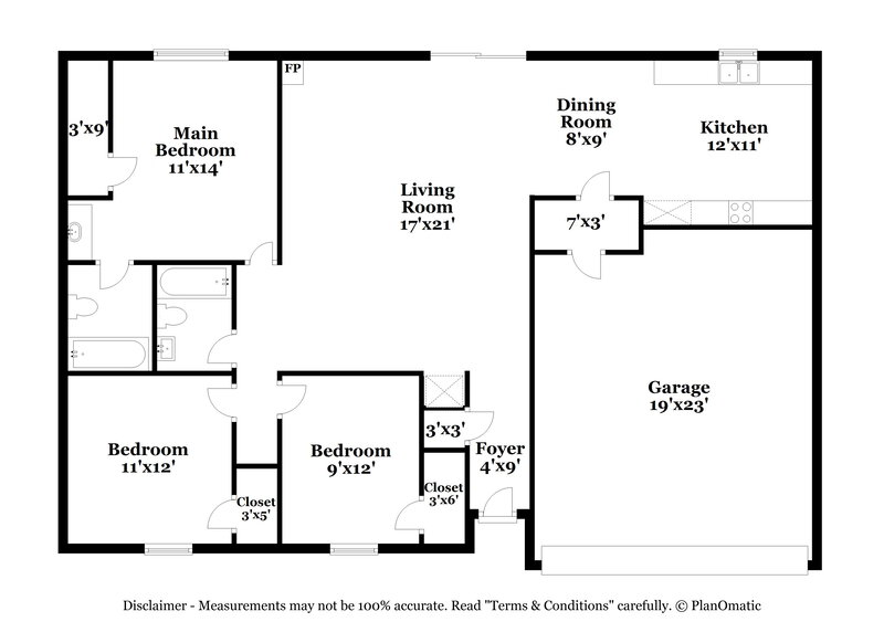 2,155/Mo, 6004 Cool Springs Dr Arlington, TX 76001 Floor Plan View