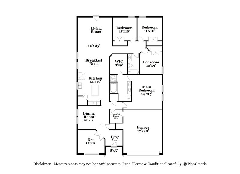 1,755/Mo, 1707 White Mountain Way Princeton, TX 75407 Floor Plan View