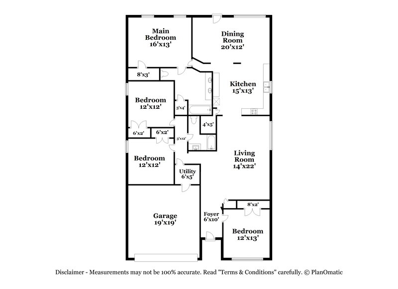 2,565/Mo, 1972 Ramada Trl Justin, TX 76247 Floor Plan View