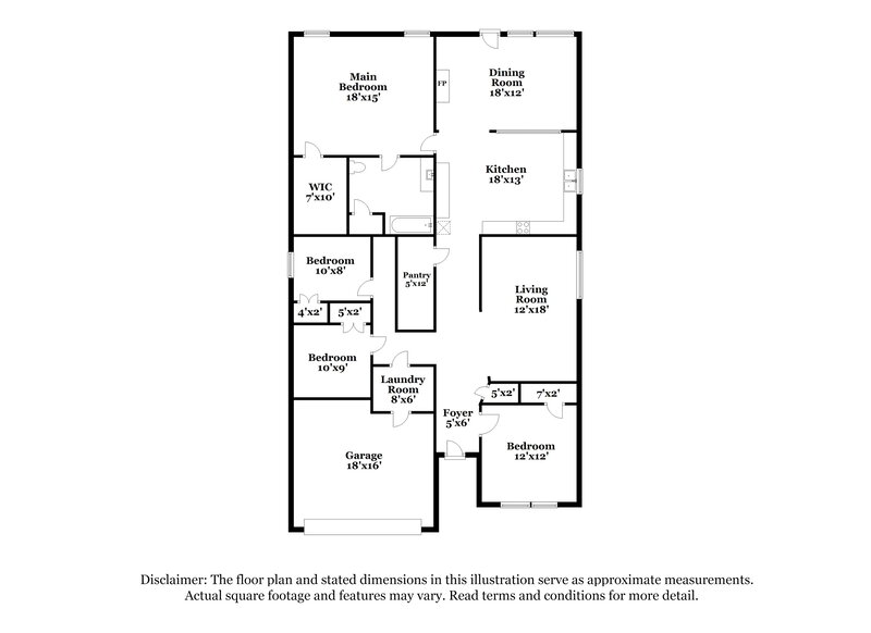 2,155/Mo, 16141 Shawnee Trl Justin, TX 76247 Floor Plan View